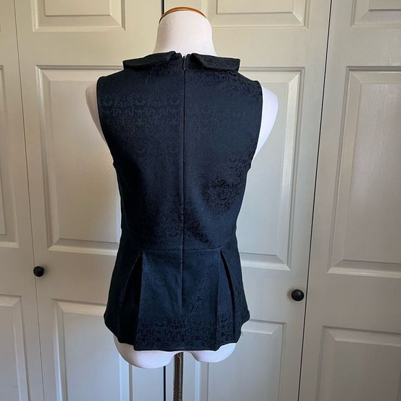 J.Crew Navy Blue Peplum Top - Picture 6 of 9